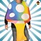 Adults Psychedelic Mushroom Costume, Colorful Foam Tunic for Festivals & Halloween